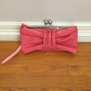 Jessica Simpson Pink Bow Clutch